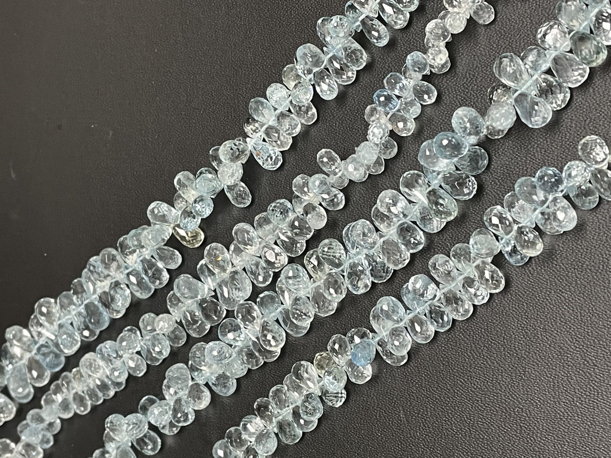 Aquamarine Drop Faceted