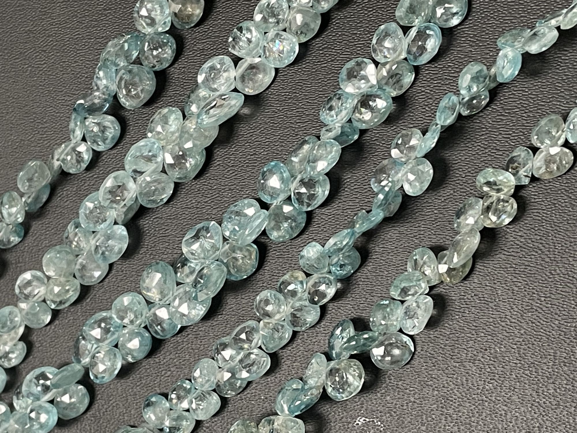 Blue Zircon Heart Faceted