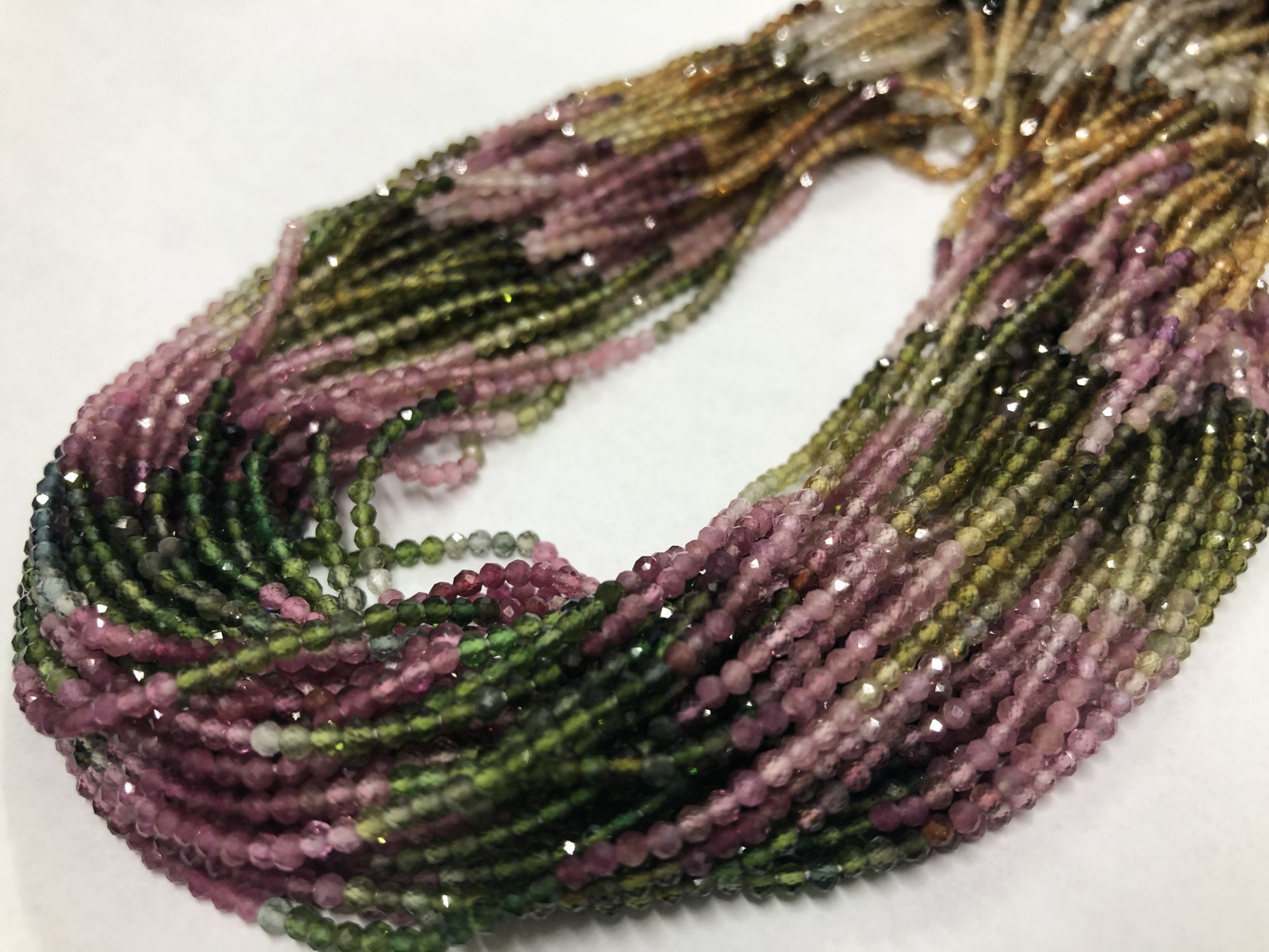 Multi Tourmaline Rondelles Faceted