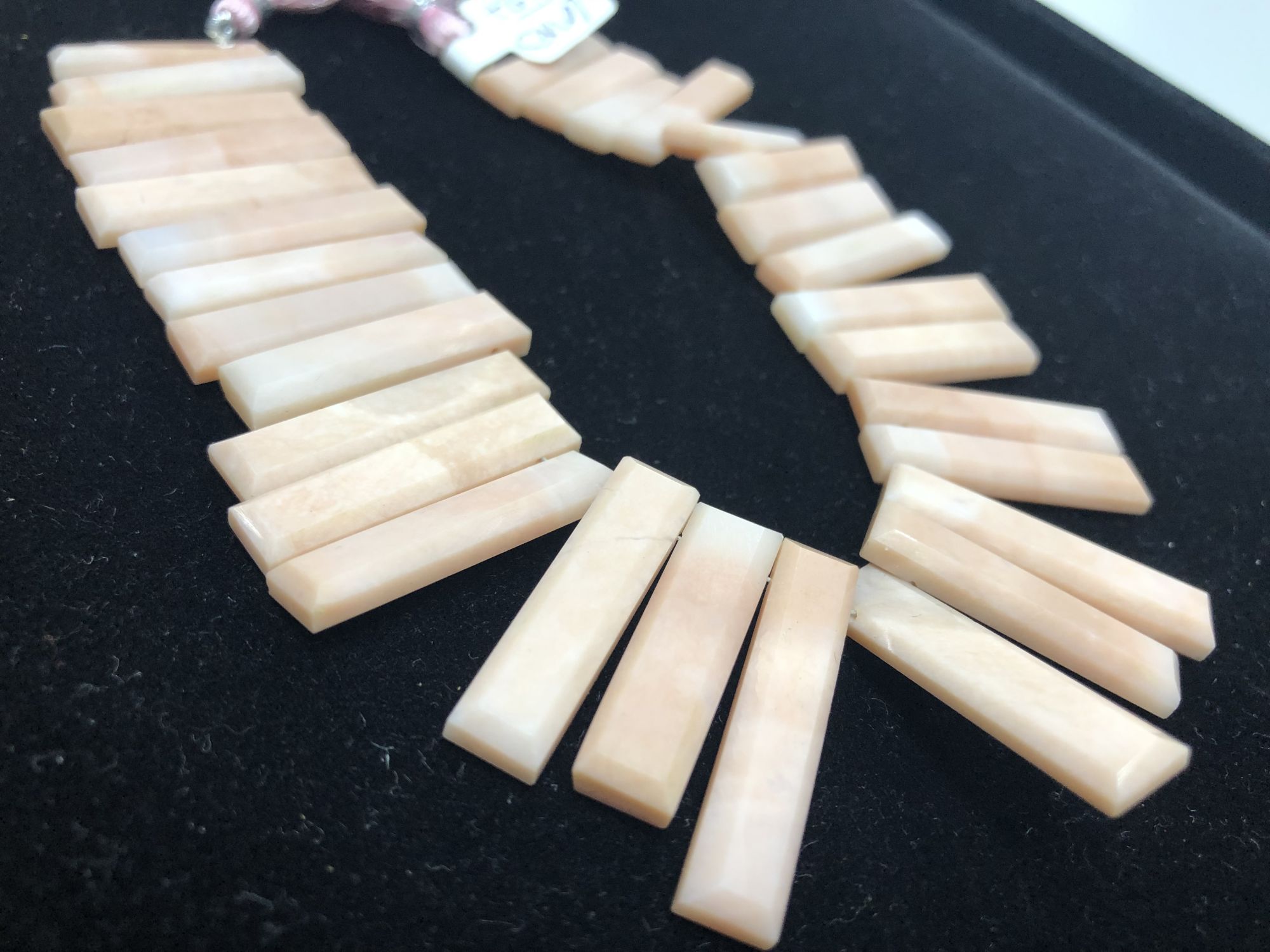 Pink Opal Rectangles Faceted