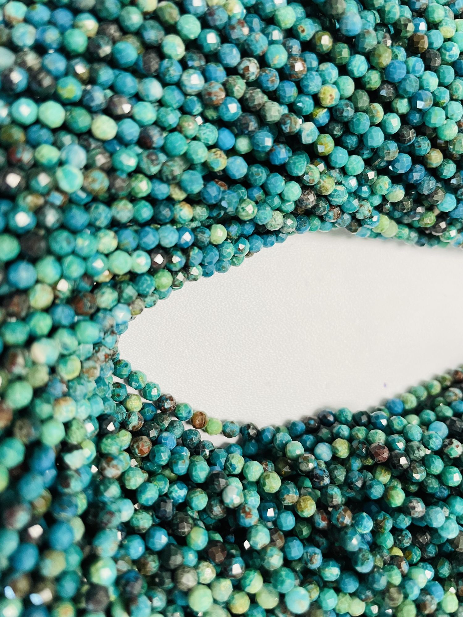 Chrysocolla Rondelle Faceted