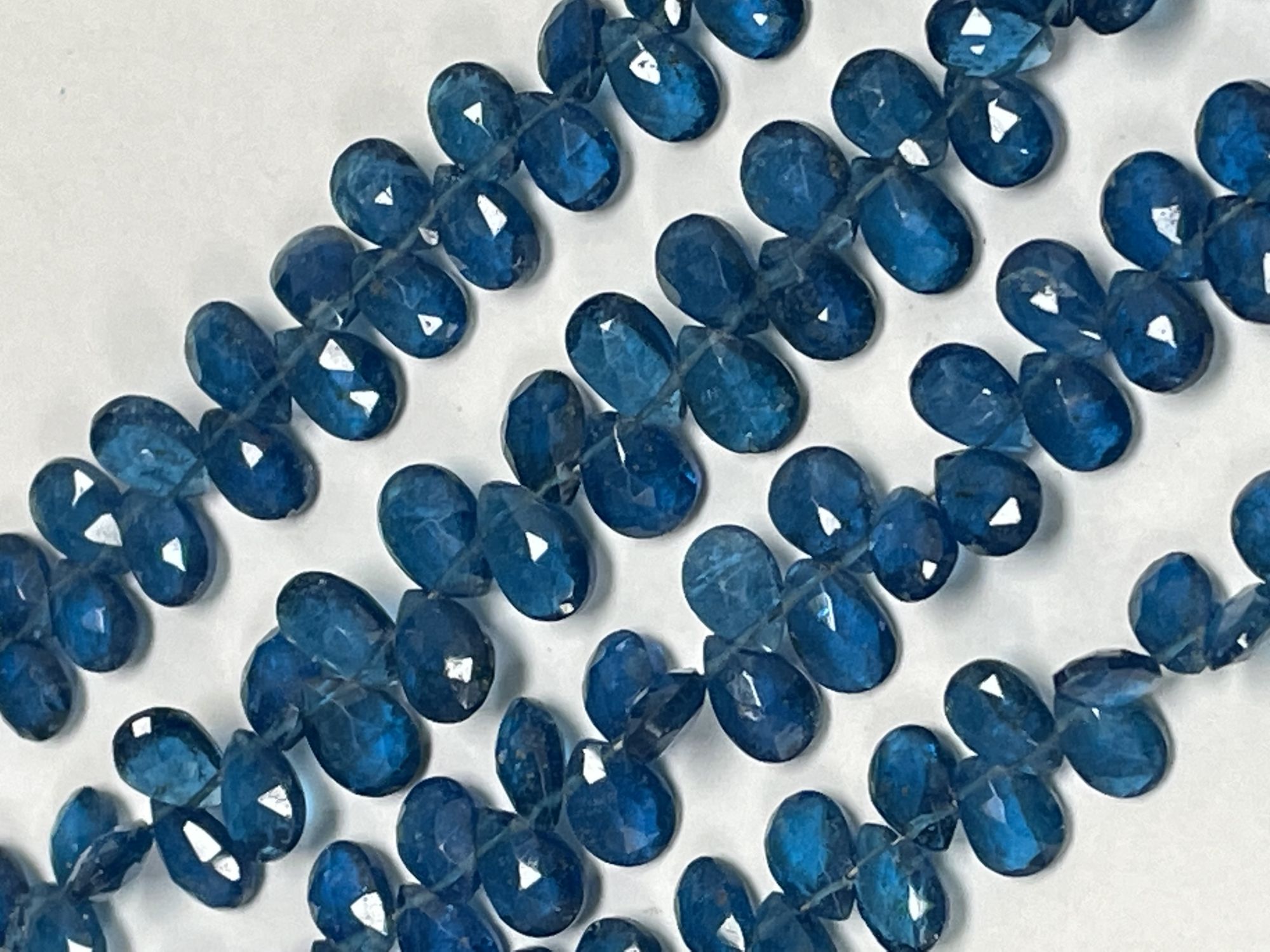 Blue Apatite Pear Faceted
