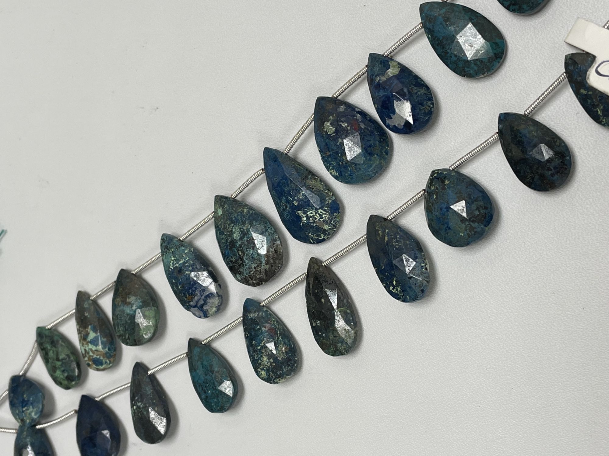 Chrysocolla Pears Faceted