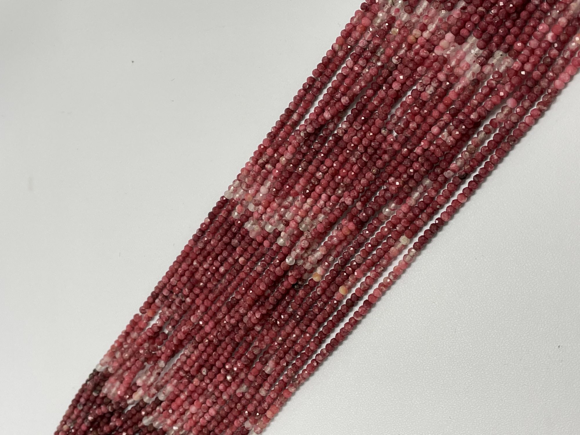 Shaded Thulite Rondelle Faceted