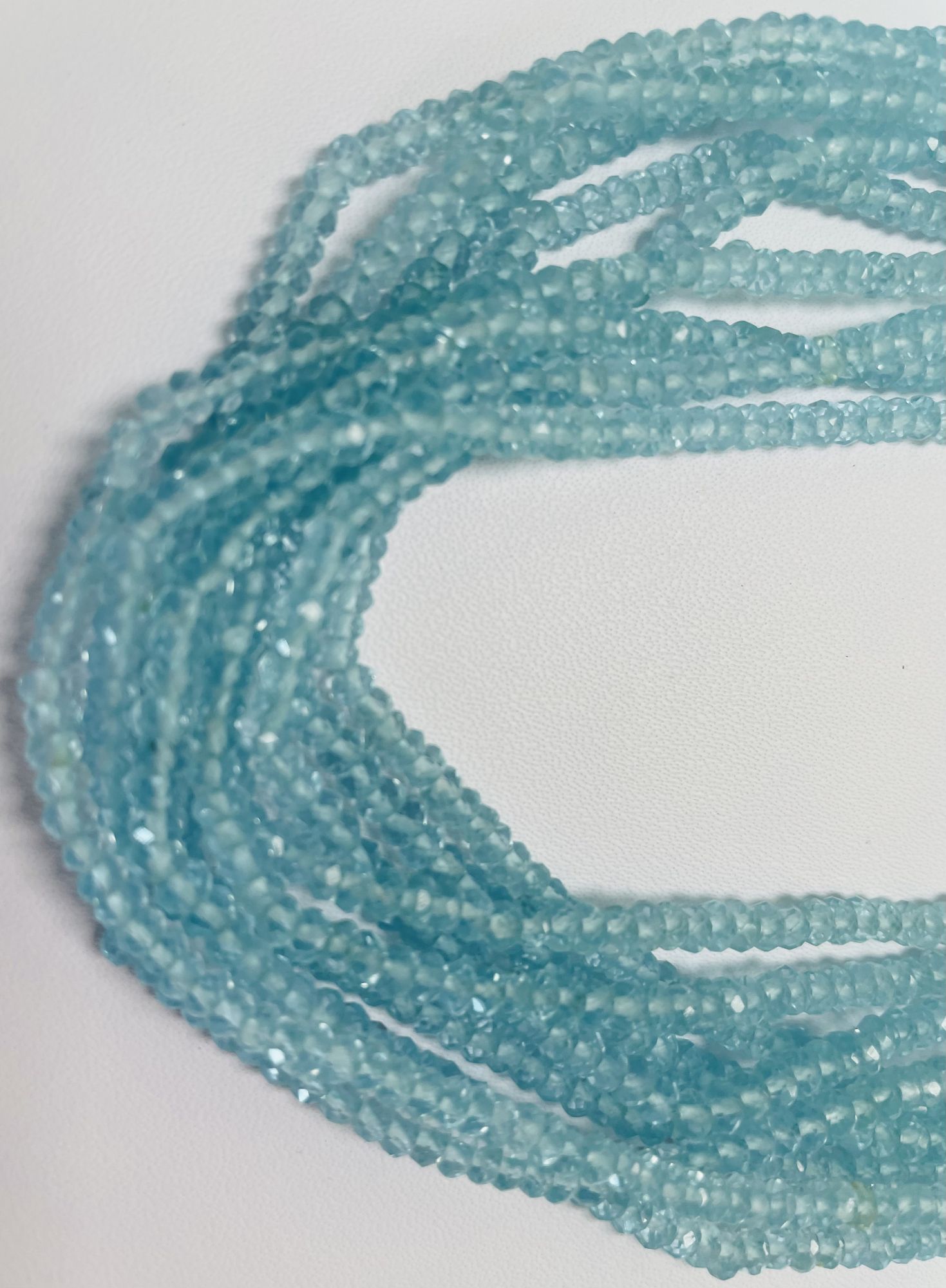 Aquamarine Rondelle Faceted
