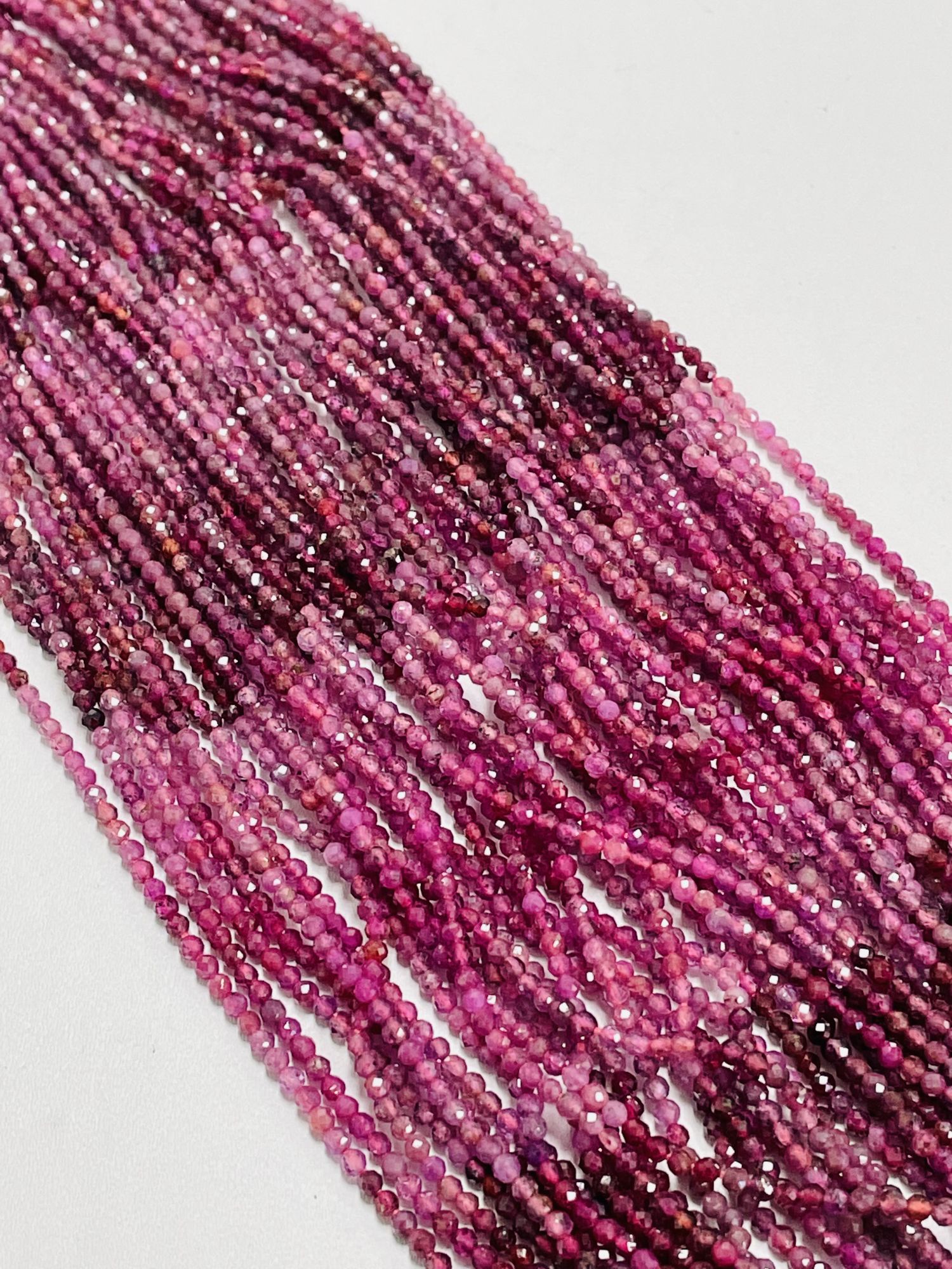 Shaded Ruby Rondelle Faceted