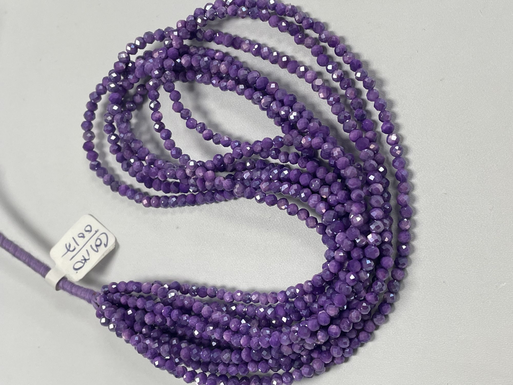 Purple Moonstone Rondelle Faceted Coated