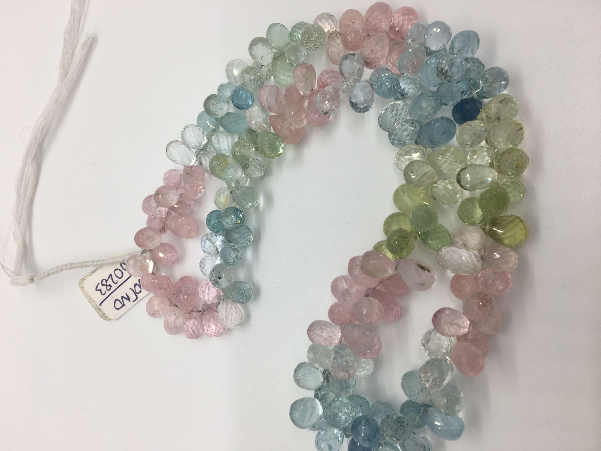 Natural Multi Aquamarine Drops Faceted