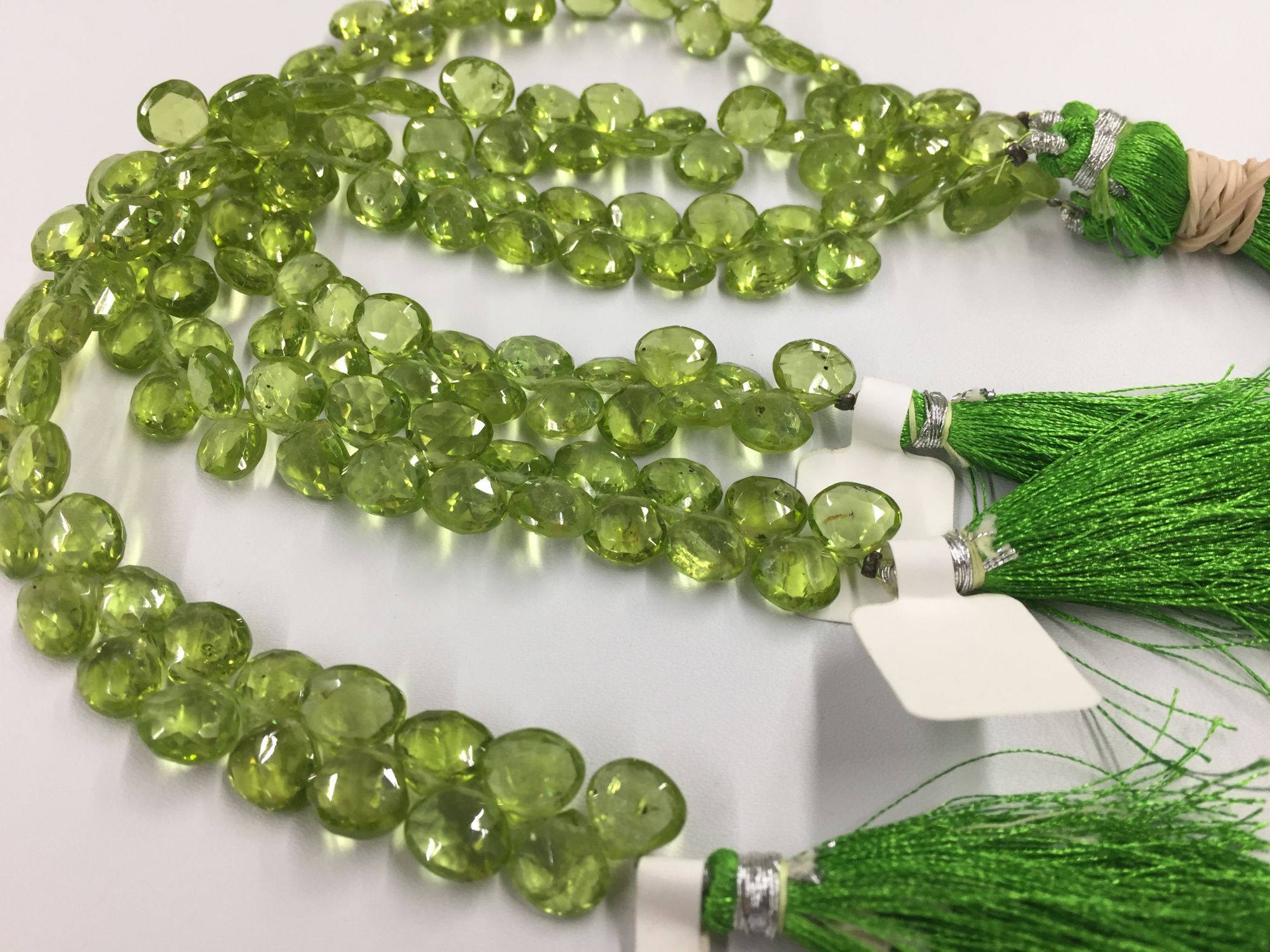 Natural Peridot Hearts Faceted