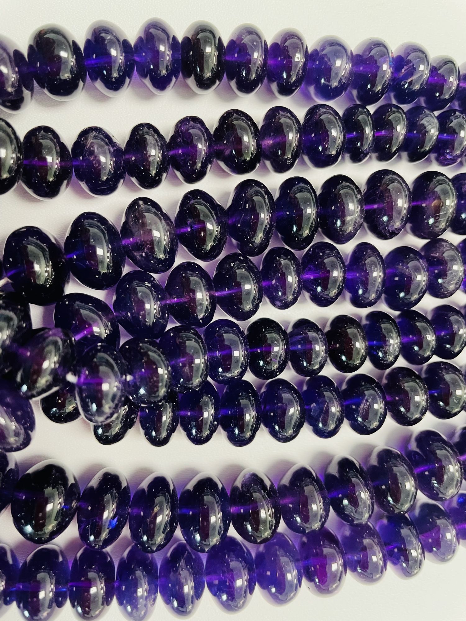 Purple Amethyst Rondelle Smooth