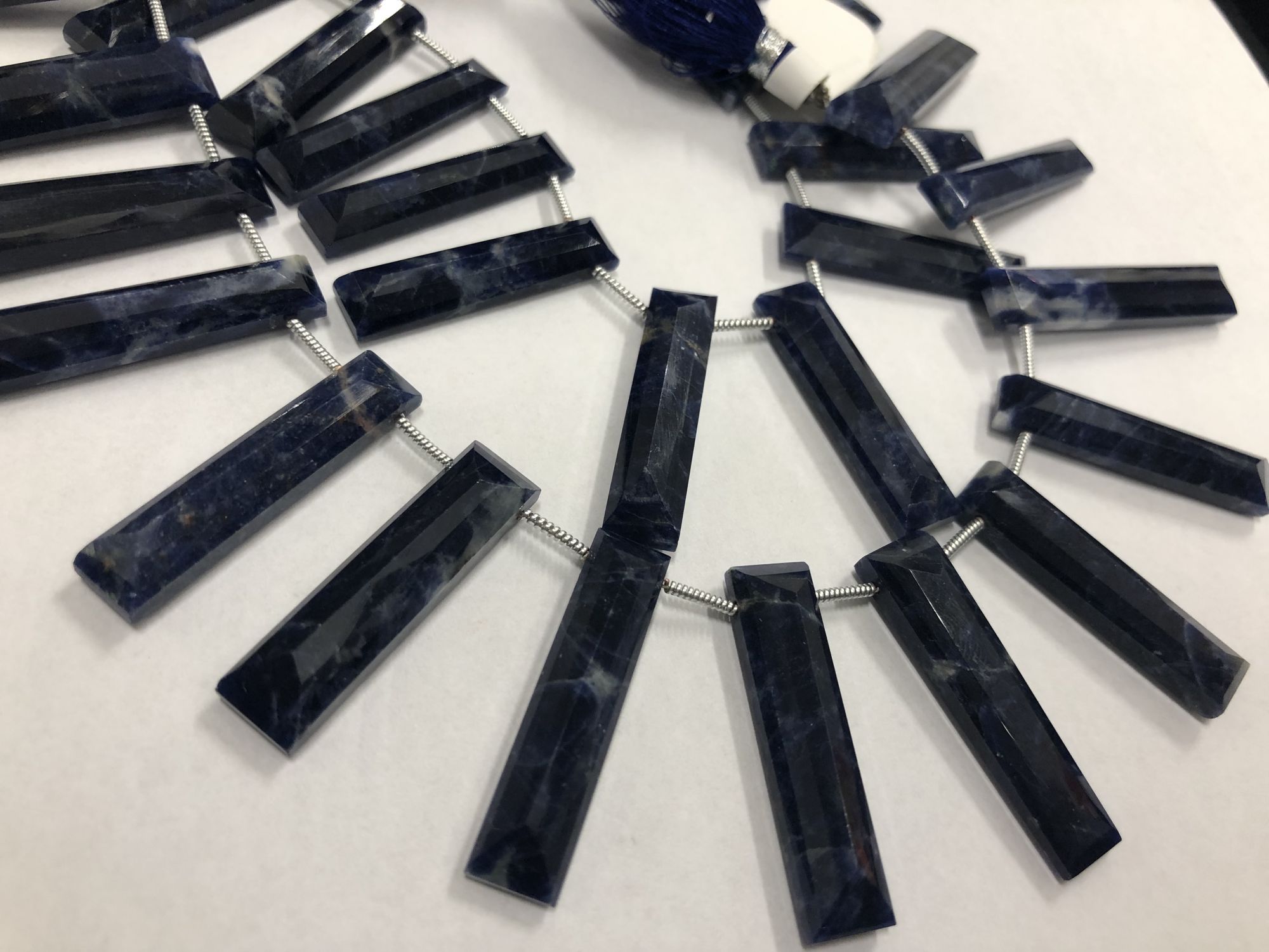 Sodalite Rectangles Faceted