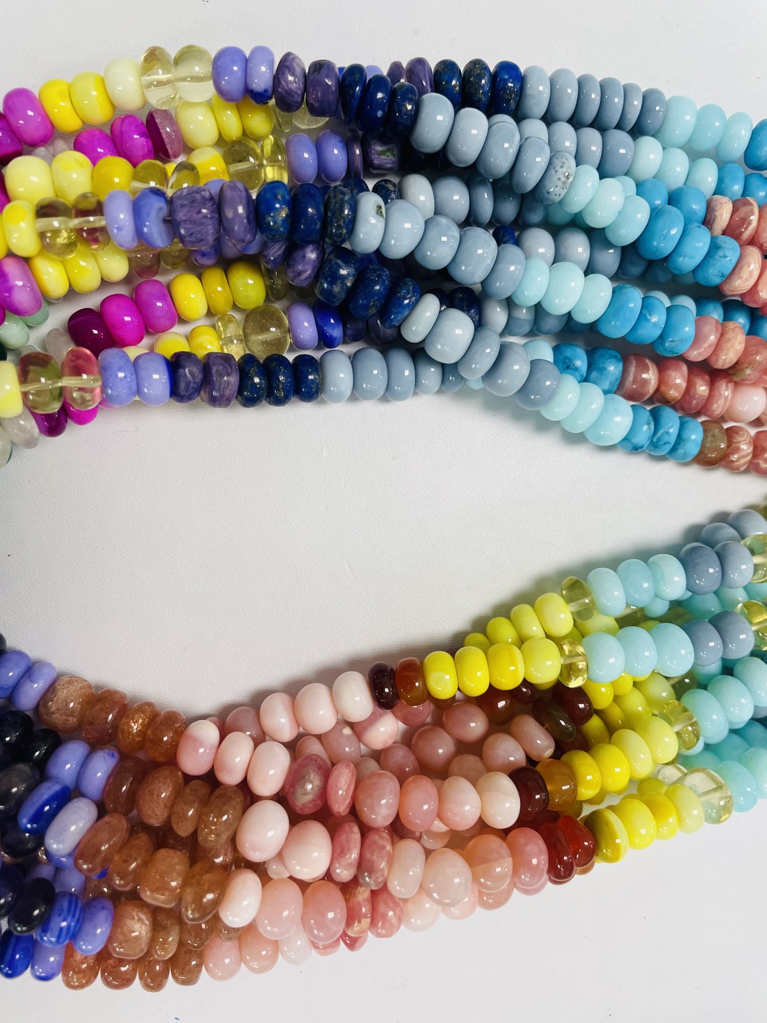 Multi Stones Rondelle Smooth