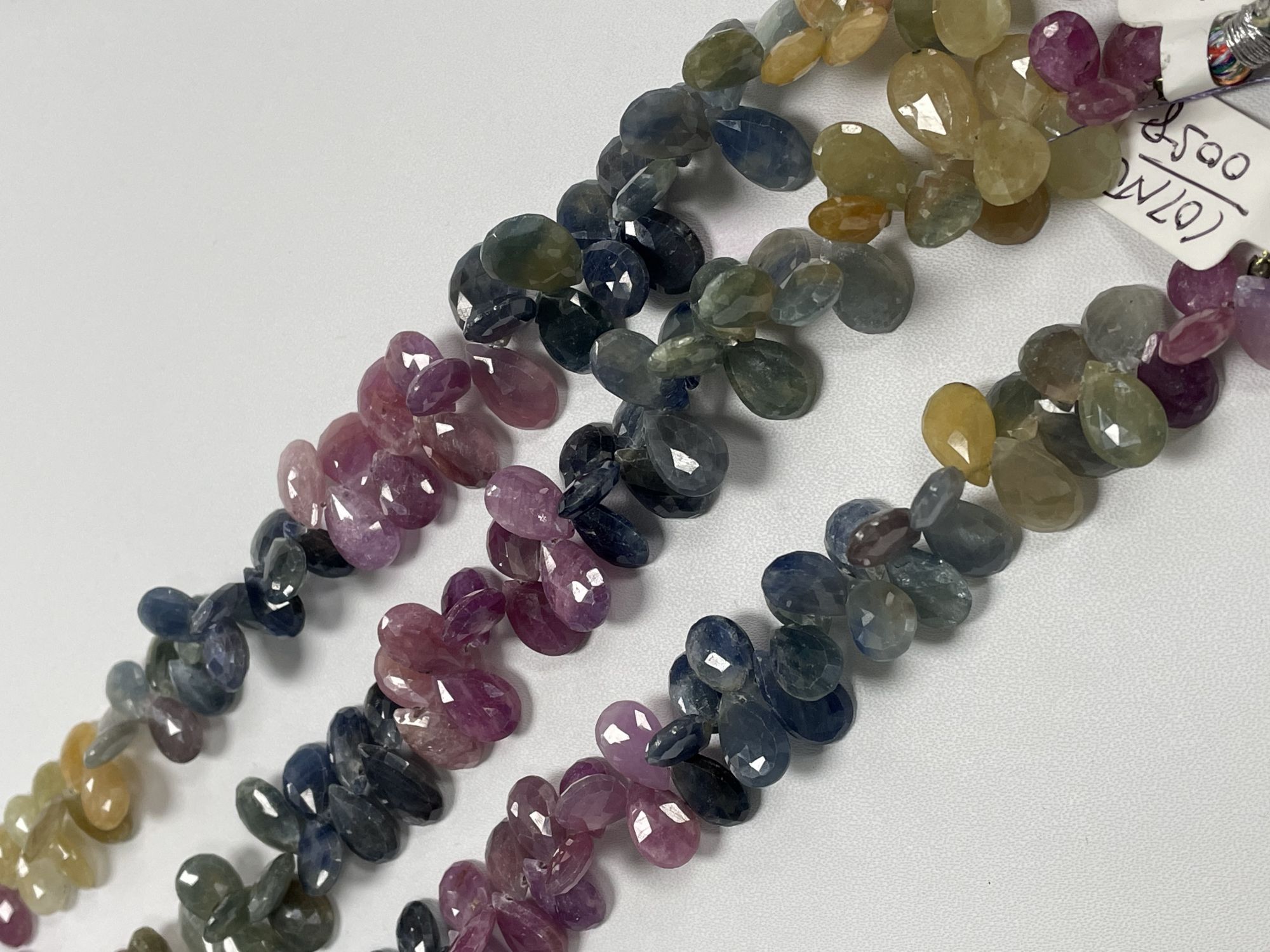Multi Color Sapphire Pear Faceted