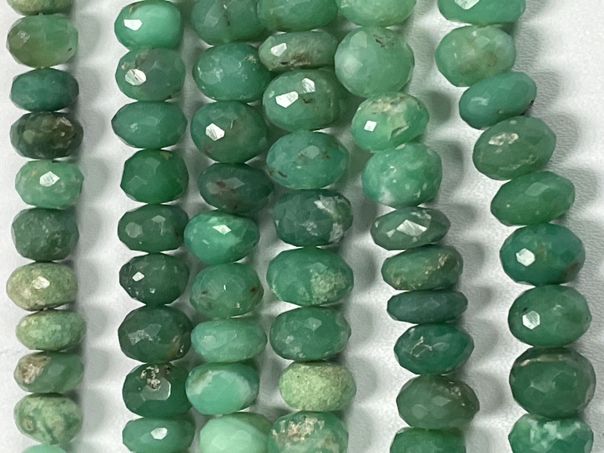Chrysoprase Rondelle Faceted