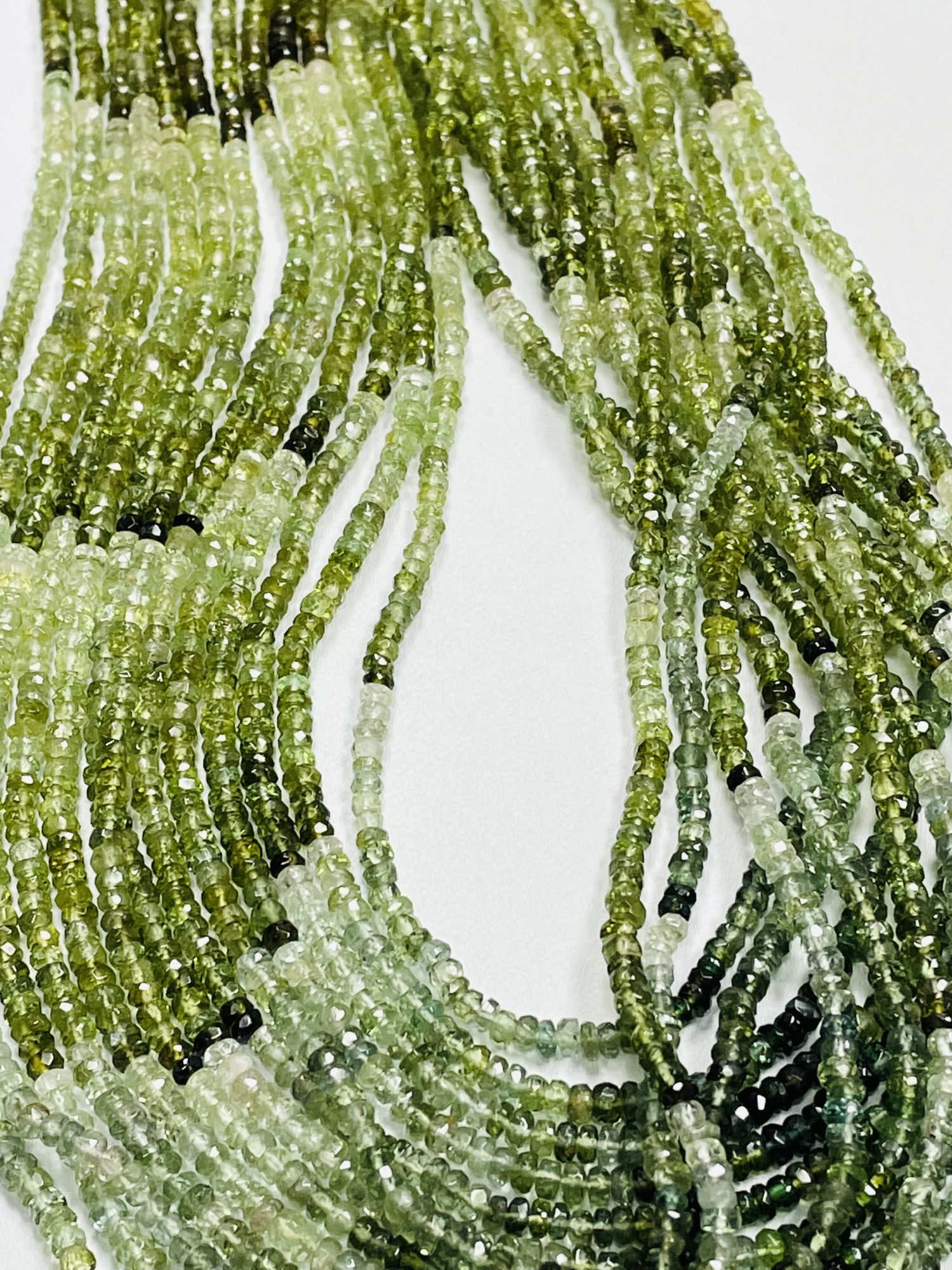 Shaded Tourmaline Rondelle Faceted