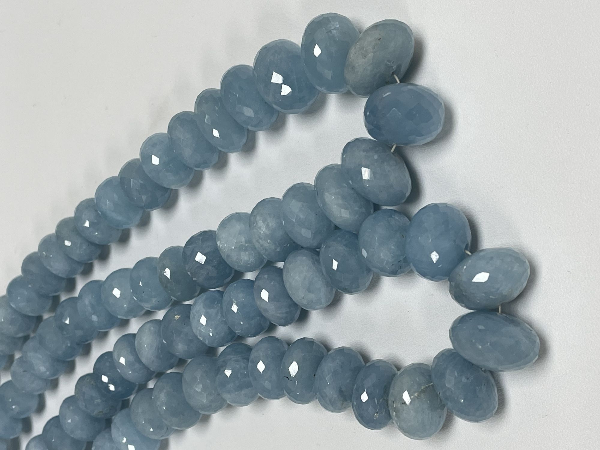 Aquamarine Rondelle Faceted