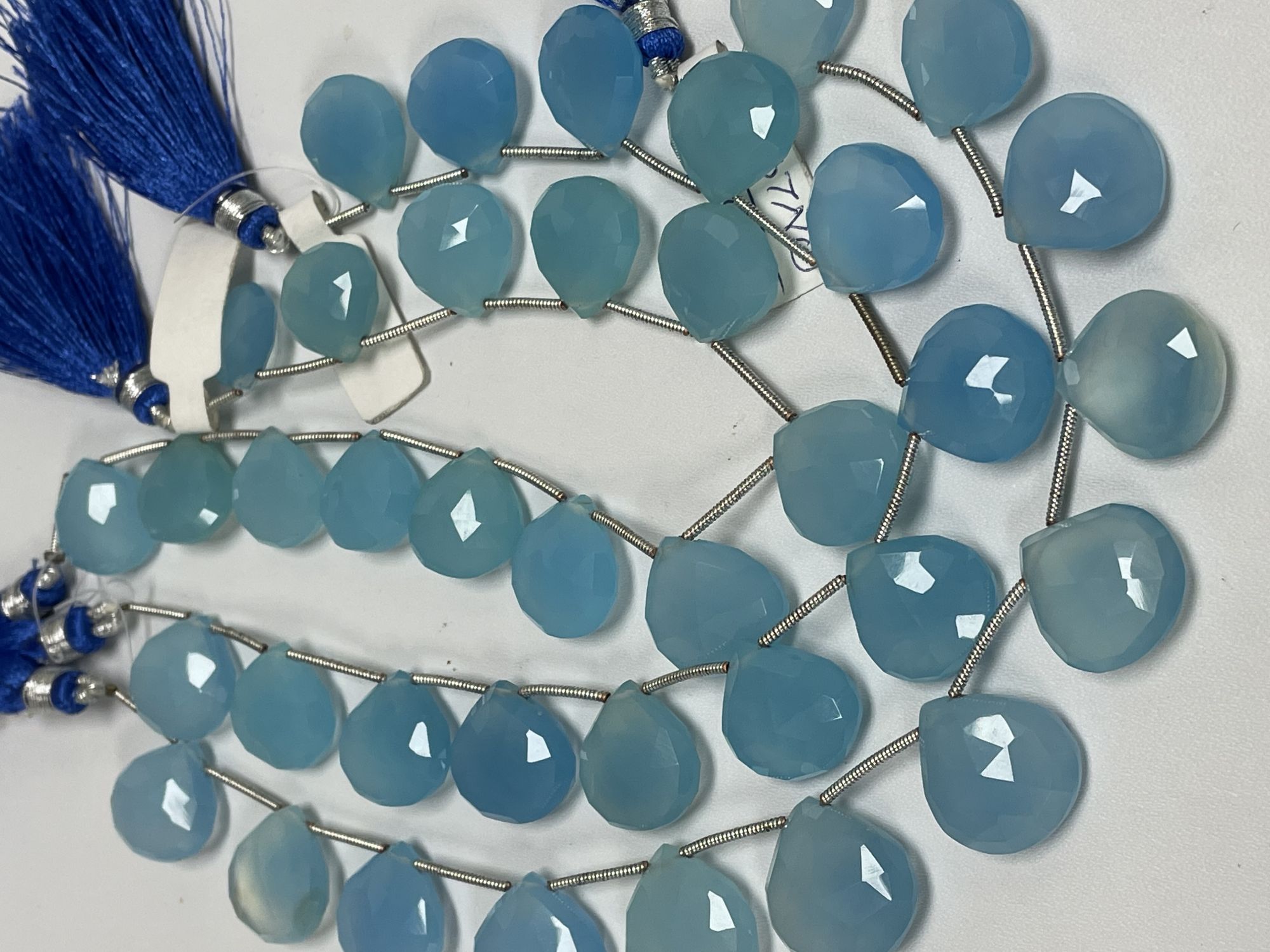Blue Chalcedony Heart Faceted