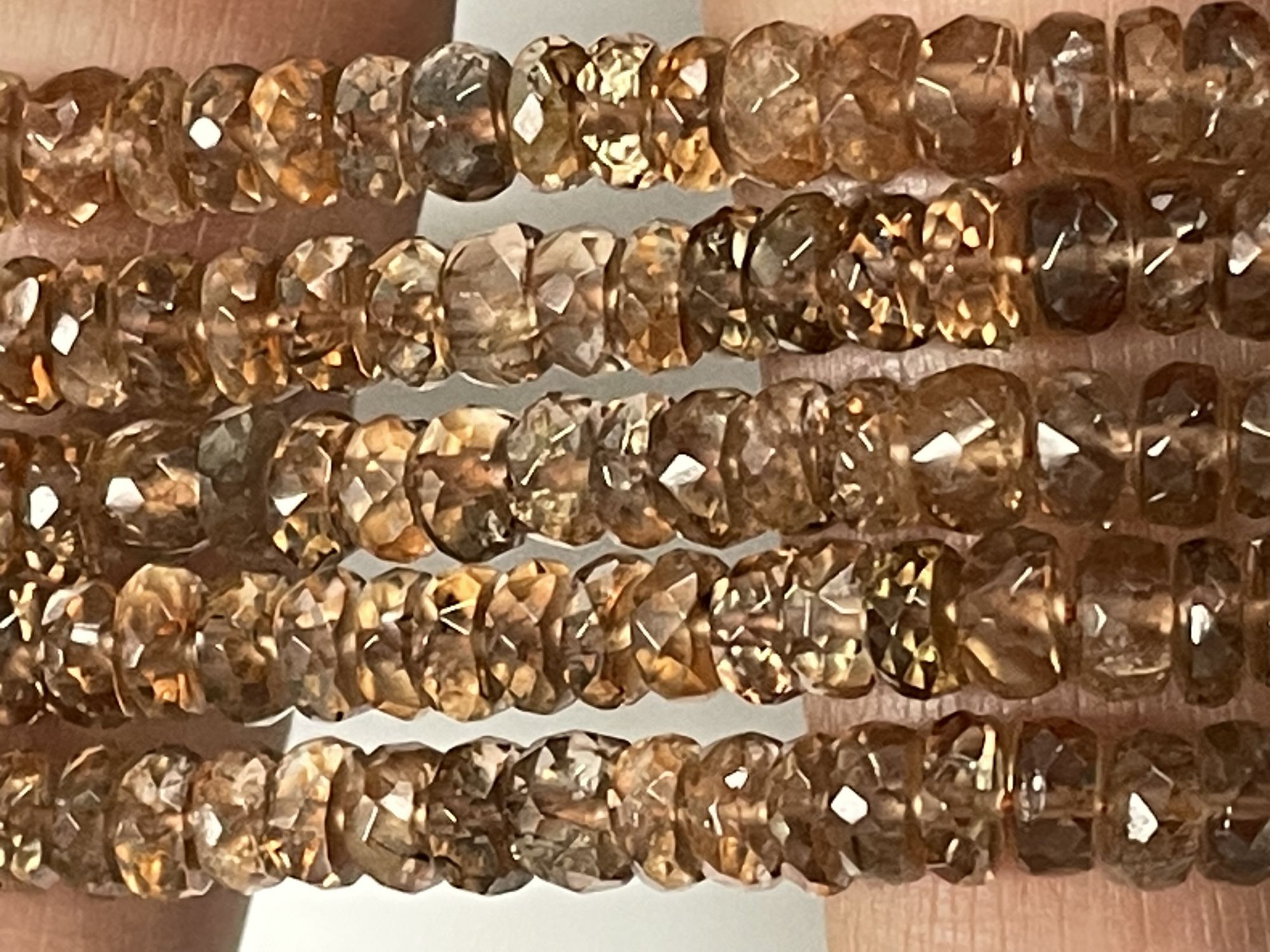 Andalusite Rondelle Faceted