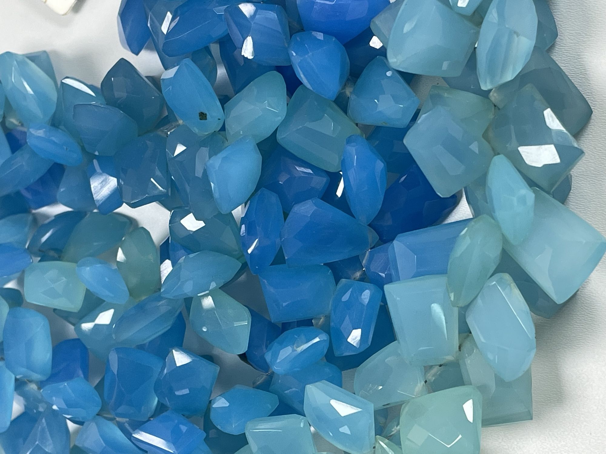 Blue Chalcedony Funky Cut Faceted