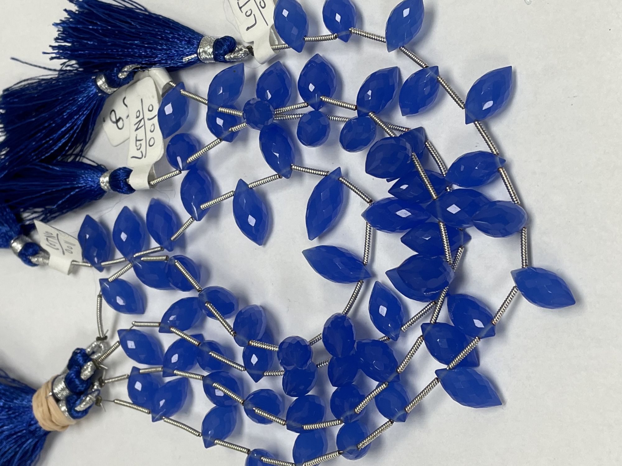 Blue Chalcedony Puff Marquise Faceted