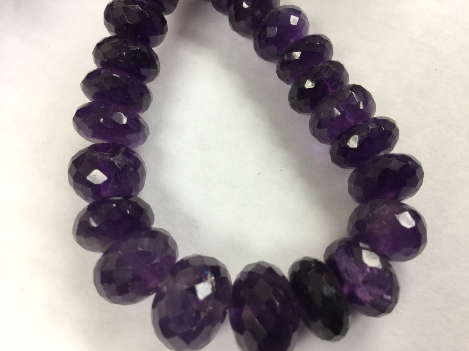 African Amethyst Rondelles Faceted