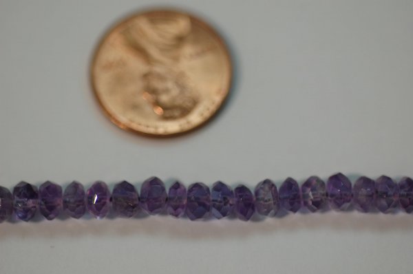 Amethyst Rondelle Faceted
