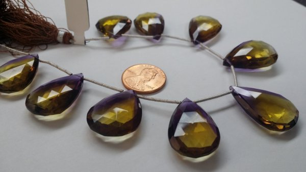 Hydro Quartz Pears Faceted