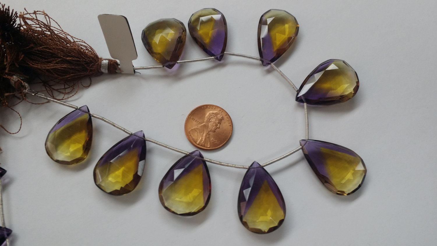 Hydro Quartz Pears Faceted