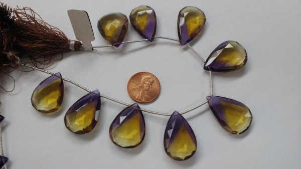 Hydro Quartz Pears Faceted