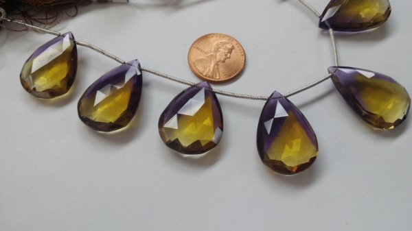 Hydro Quartz Pears Faceted