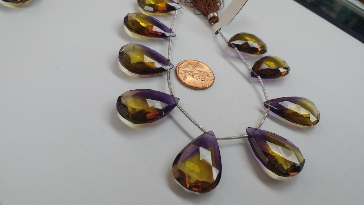 Hydro Quartz Pears Faceted