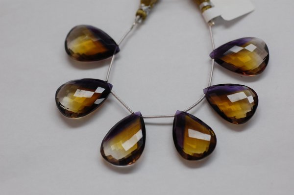 Ametrine Hydro Quartz Pear Faceted