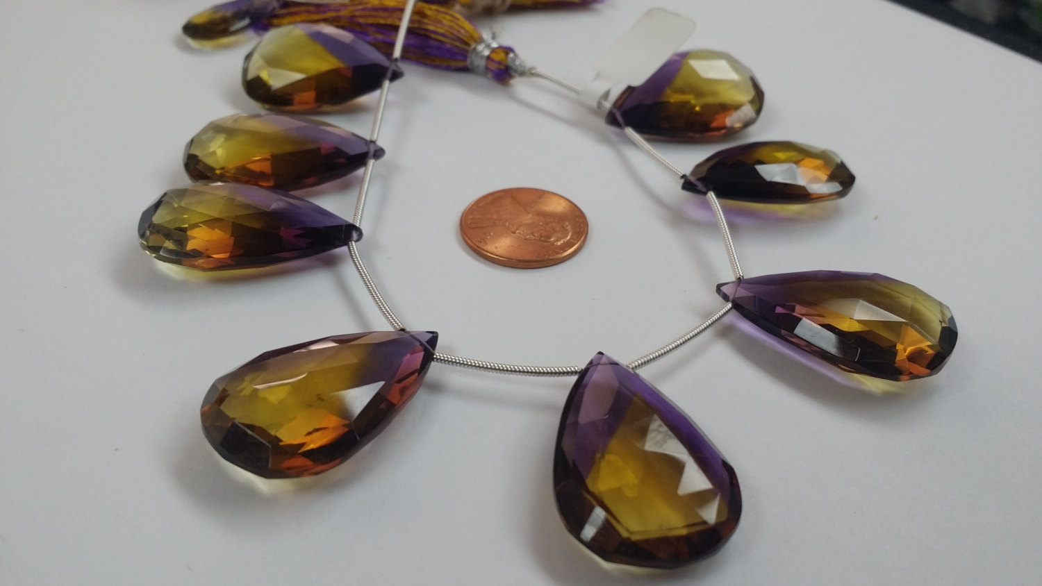Hydro Quartz Pears Faceted