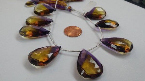 Hydro Quartz Pears Faceted