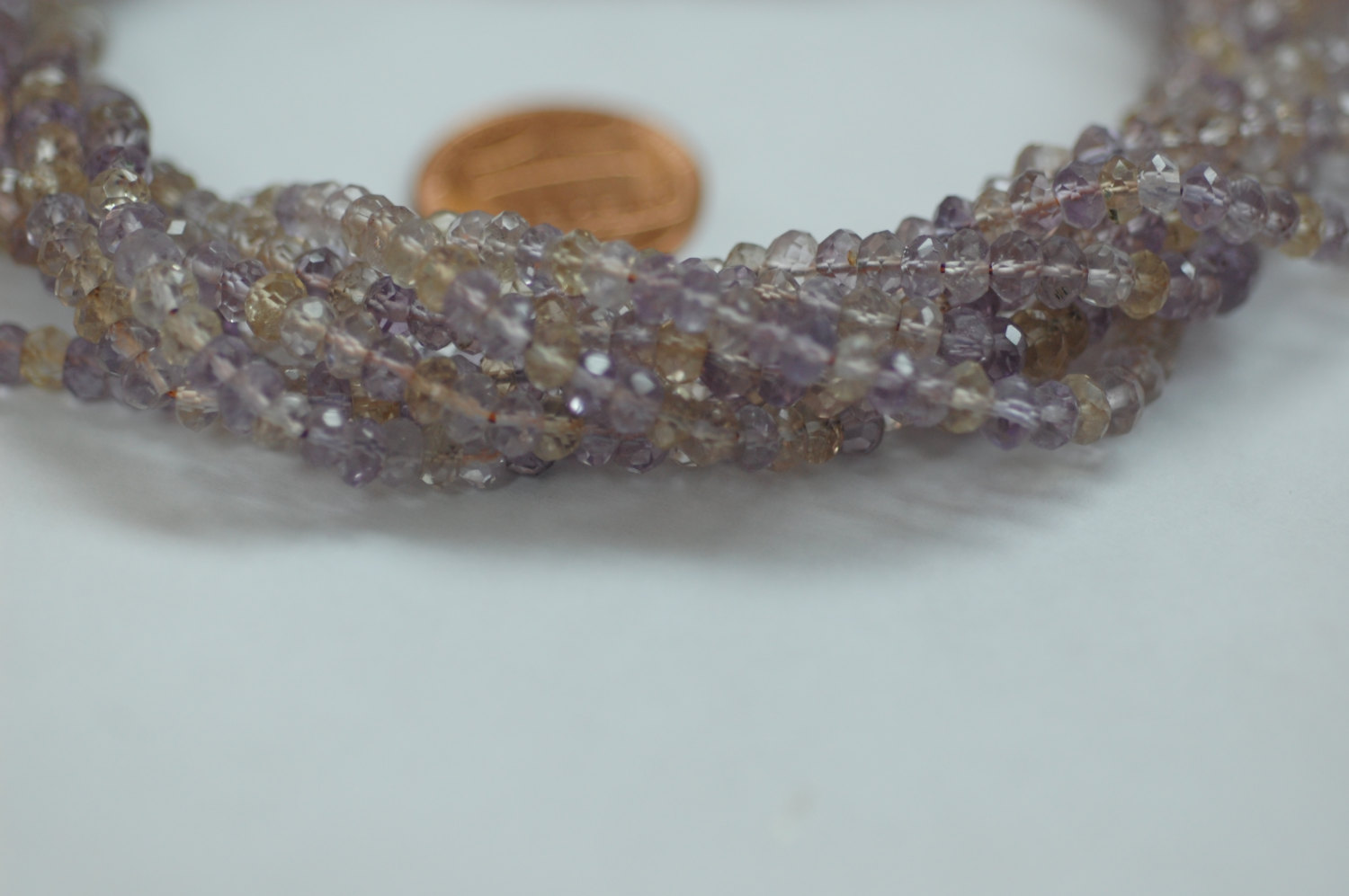 Ametrine Quartz Rondelle Faceted