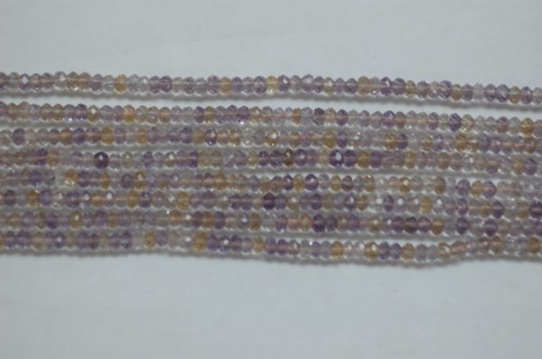 Ametrine Quartz Rondelle Faceted