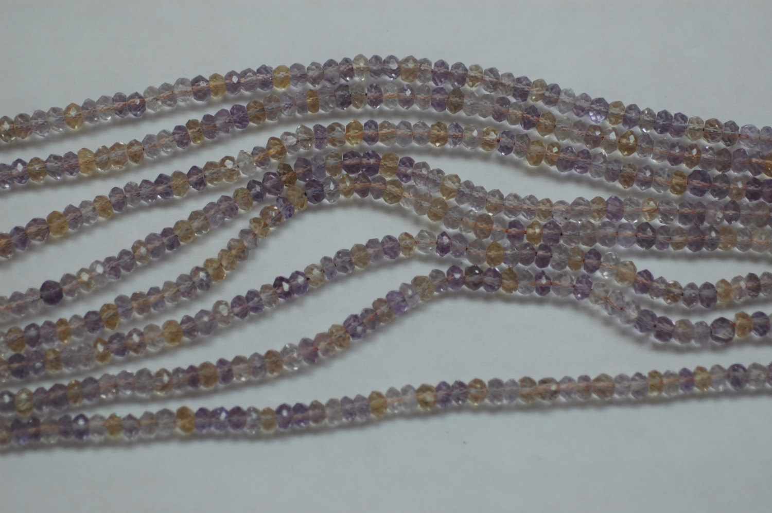 Ametrine Quartz Rondelle Faceted
