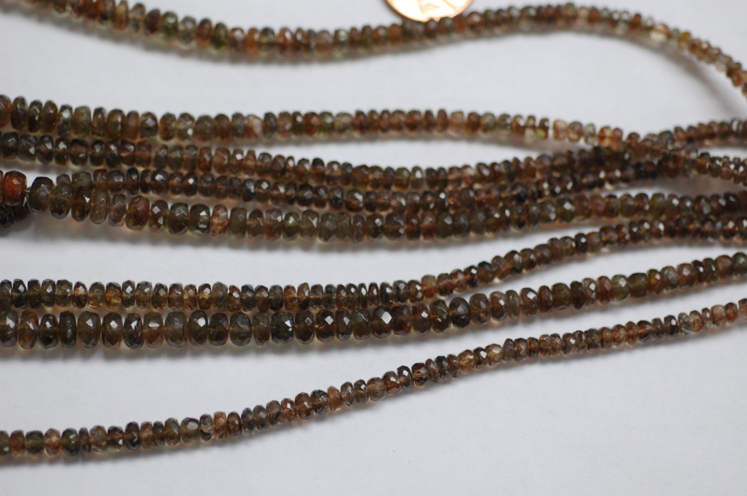 Andalusite Rondelle Faceted