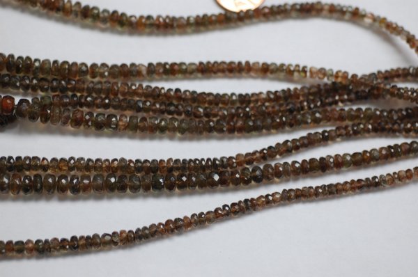 Andalusite Rondelle Faceted
