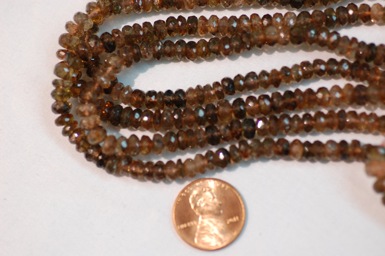Andalusite Rondelle Faceted