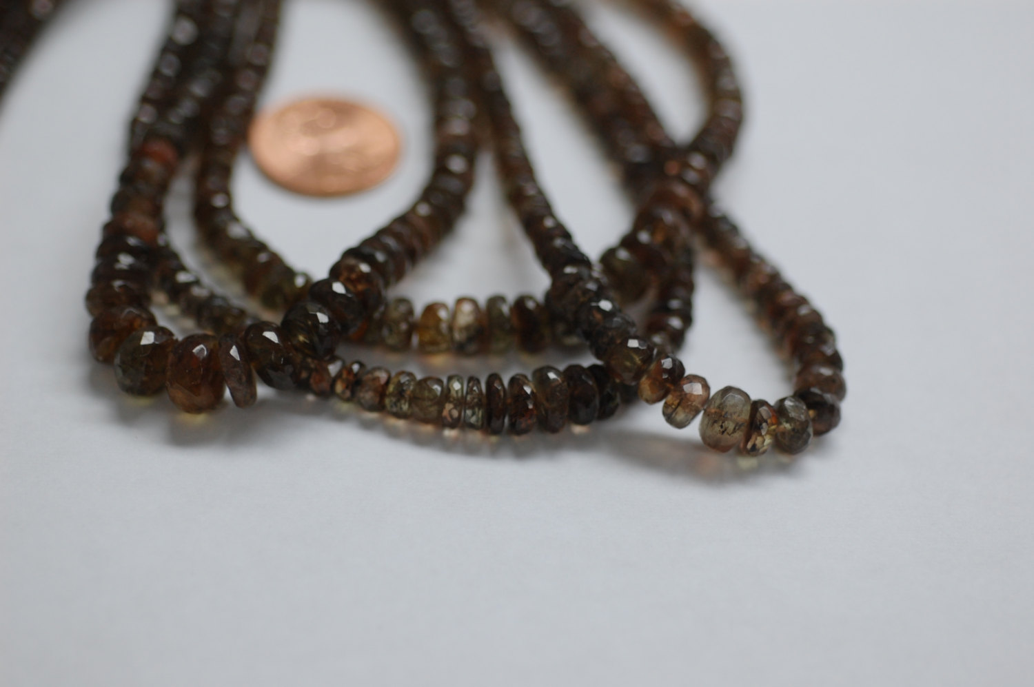Andalusite Rondelle Faceted