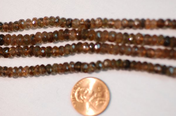 Andalusite Rondelle Faceted