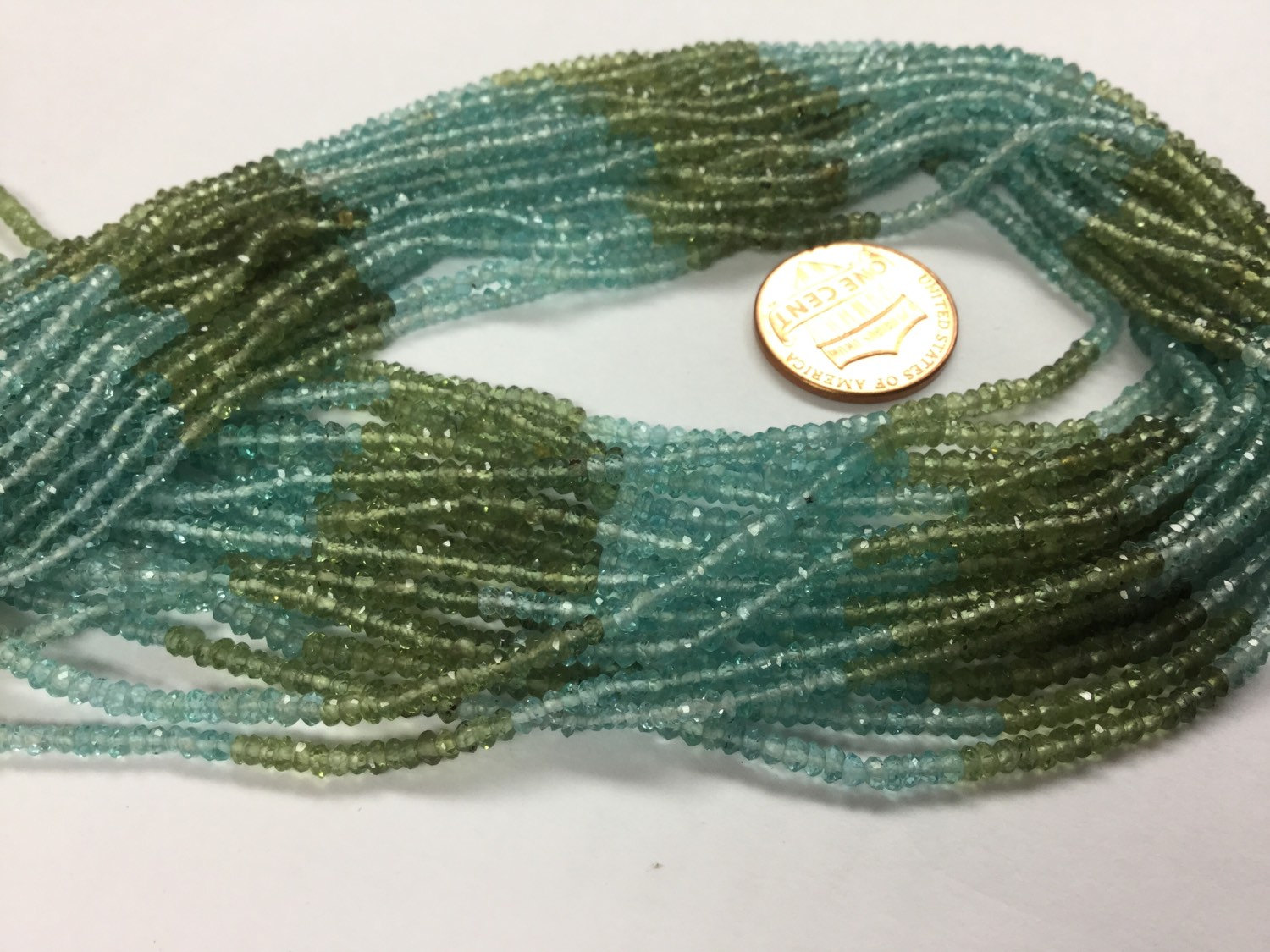 Apatite Rondelles Faceted