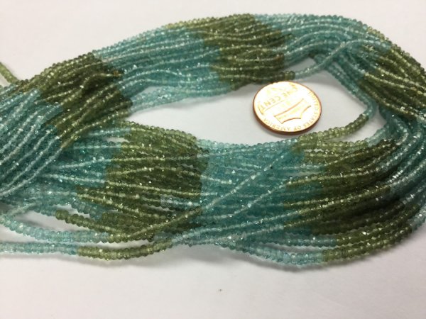 Apatite Rondelles Faceted