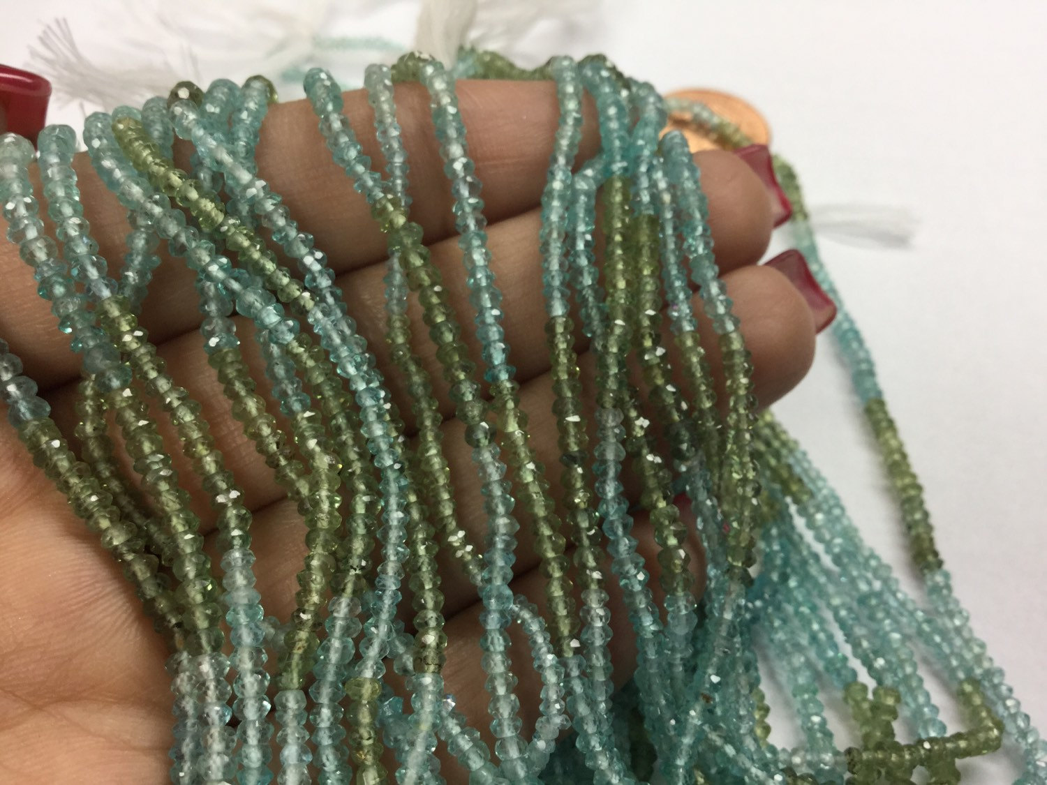 Apatite Rondelles Faceted