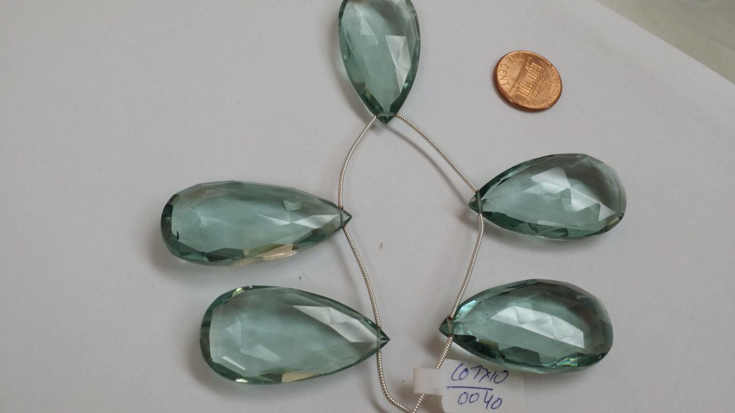 Aqua Green Hydro Heart Pears