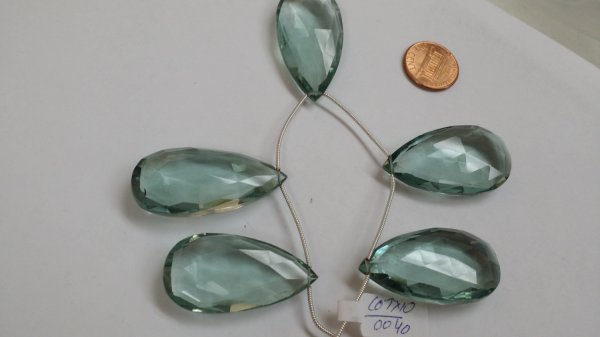 Aqua Green Hydro Heart Pears
