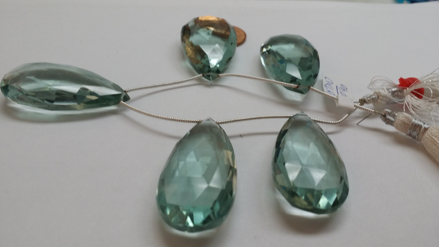 Aqua Green Hydro Heart Pears