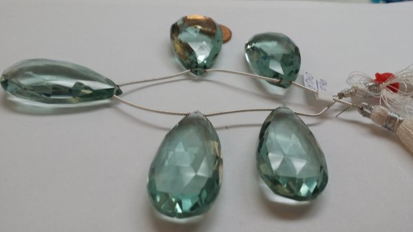 Aqua Green Hydro Heart Pears