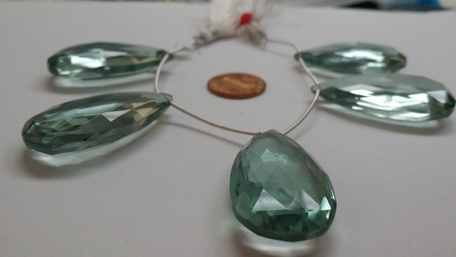 Aqua Green Hydro Heart Pears